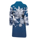 Christmas Snowflake Print Men's Bathrobe