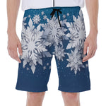 Christmas Snowflake Print Men's Beach Shorts