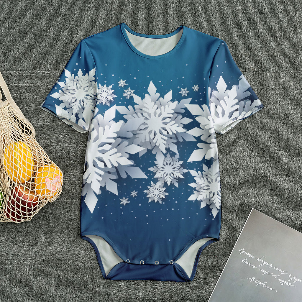 Christmas Snowflake Print Men's Bodysuit