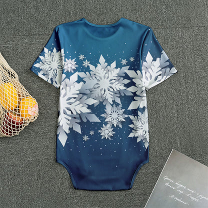 Christmas Snowflake Print Men's Bodysuit