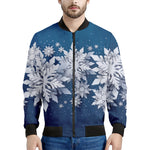 Christmas Snowflake Print Men's Bomber Jacket