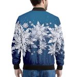 Christmas Snowflake Print Men's Bomber Jacket