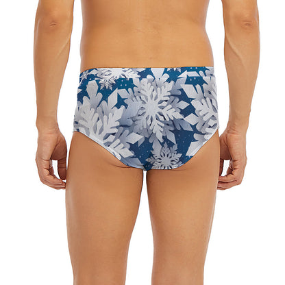 Christmas Snowflake Print Men's Briefs