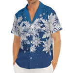 Christmas Snowflake Print Men's Deep V-Neck Shirt