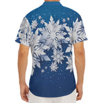 Christmas Snowflake Print Men's Deep V-Neck Shirt