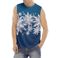 Christmas Snowflake Print Men's Fitness Tank Top