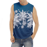 Christmas Snowflake Print Men's Fitness Tank Top