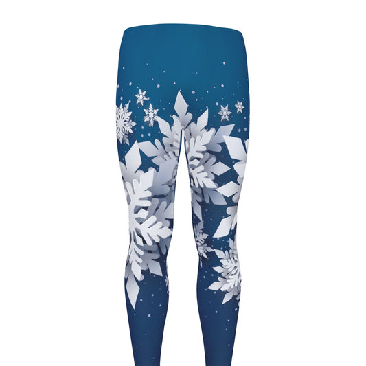 Christmas Snowflake Print Men's leggings