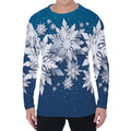 Christmas Snowflake Print Men's Long Sleeve T-Shirt