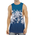 Christmas Snowflake Print Men's Muscle Tank Top