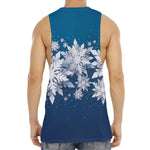 Christmas Snowflake Print Men's Muscle Tank Top