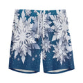 Christmas Snowflake Print Men's Athletic Shorts