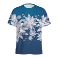 Christmas Snowflake Print Men's Athletic T-Shirt
