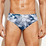 Christmas Snowflake Print Men's Swim Briefs