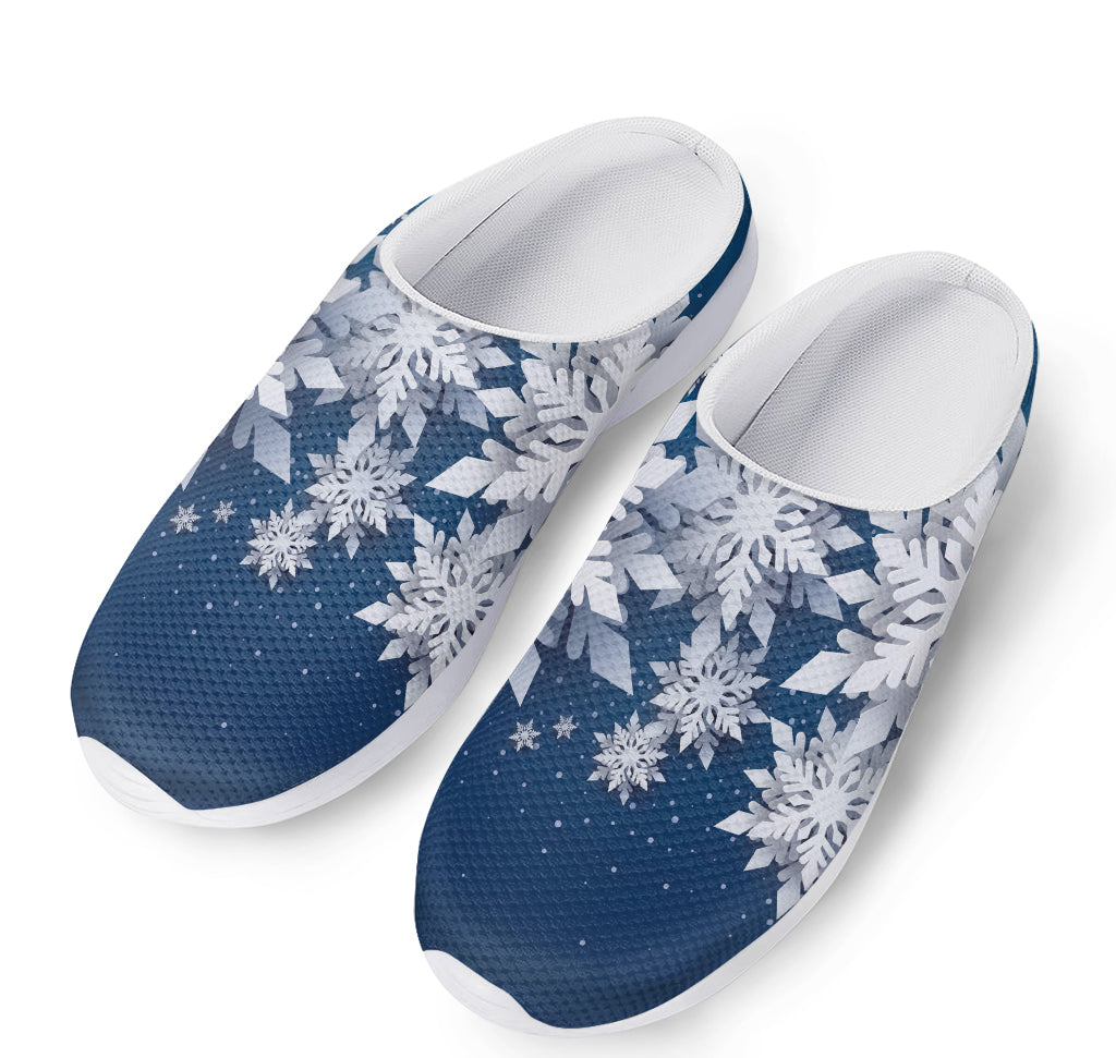 Christmas Snowflake Print Mesh Casual Shoes