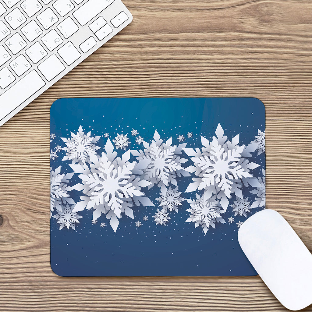 Christmas Snowflake Print Mouse Pad