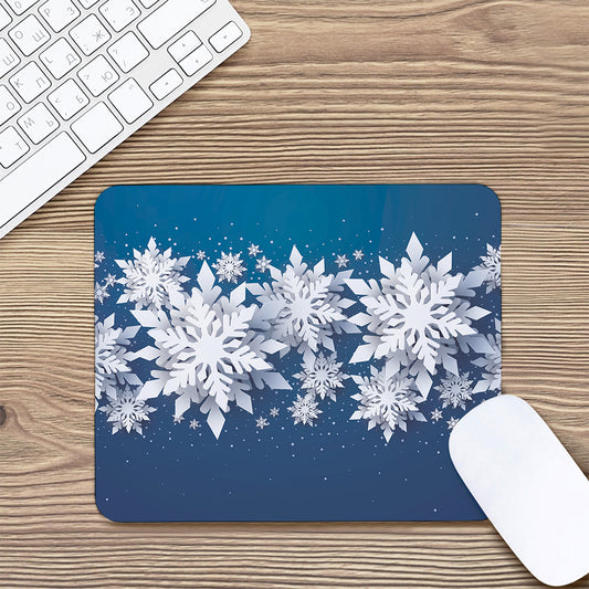 Christmas Snowflake Print Mouse Pad