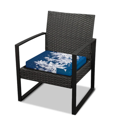 Christmas Snowflake Print Outdoor Seat Cushion Cover