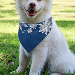 Christmas Snowflake Print Over The Collar Dog Bandana
