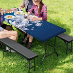 Christmas Snowflake Print Picnic Table Cover
