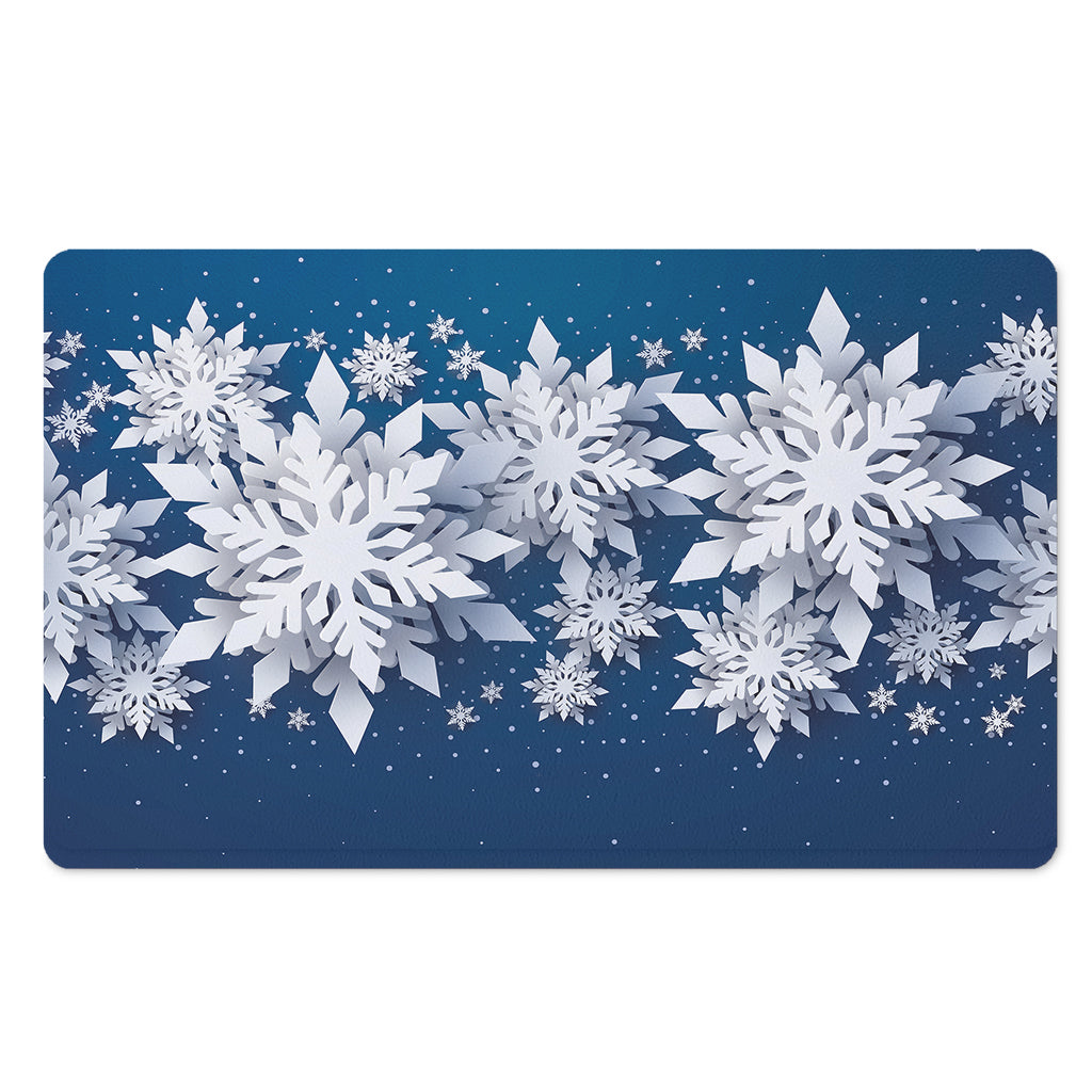 Christmas Snowflake Print Polyester Doormat