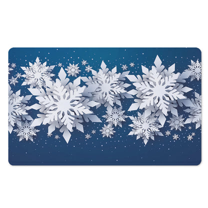 Christmas Snowflake Print Polyester Doormat