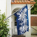 Christmas Snowflake Print Polyester Flag