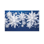 Christmas Snowflake Print Polyester Flag