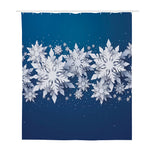 Christmas Snowflake Print Polyester Shower Curtain