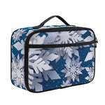 Christmas Snowflake Print Portable Lunch Bag