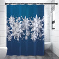 Christmas Snowflake Print Premium Shower Curtain