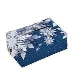 Christmas Snowflake Print Rectangle Tissue Box Cover