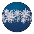 Christmas Snowflake Print Round Floor Mat