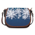 Christmas Snowflake Print Saddle Bag