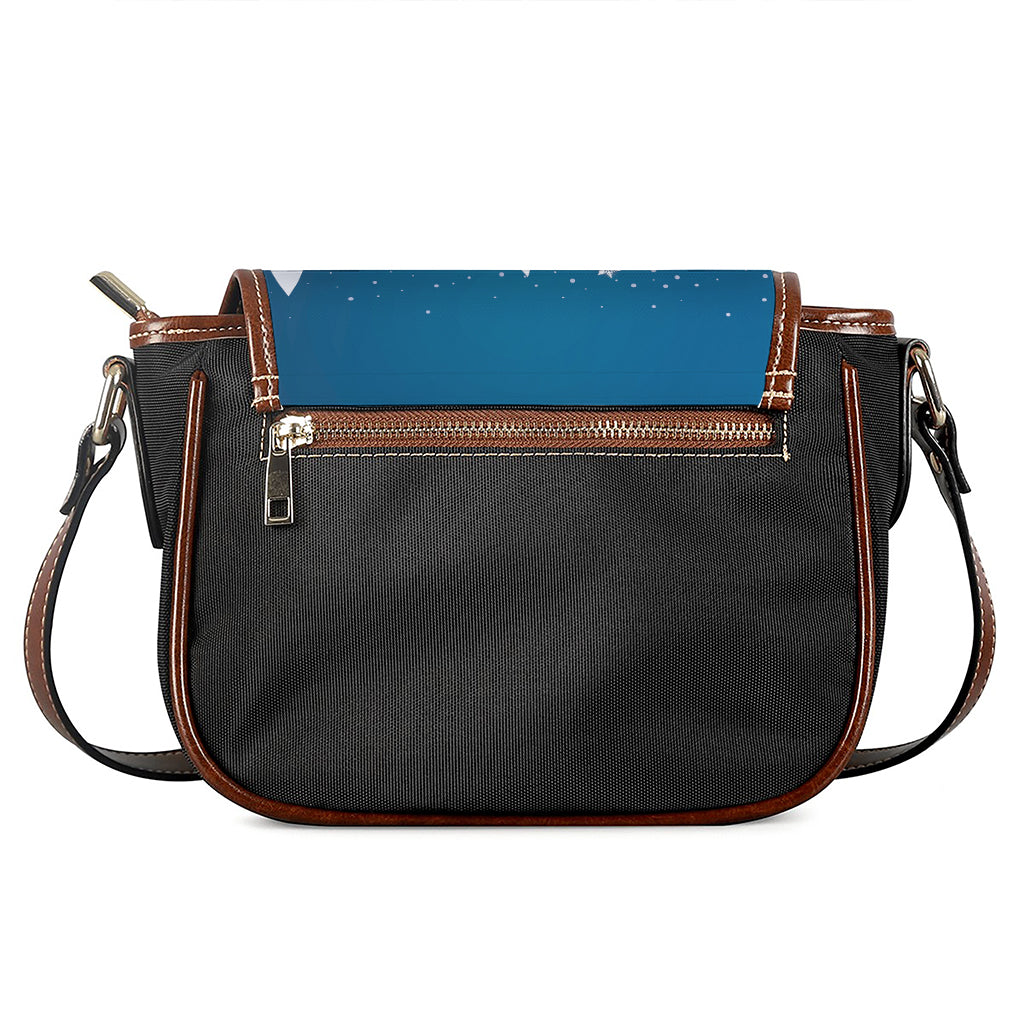 Christmas Snowflake Print Saddle Bag