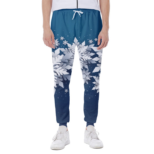 Christmas Snowflake Print Scuba Joggers