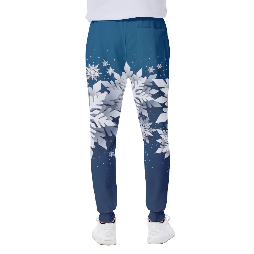 Christmas Snowflake Print Scuba Joggers
