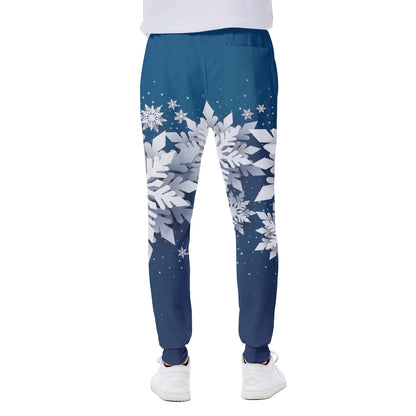 Christmas Snowflake Print Scuba Joggers