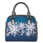 Christmas Snowflake Print Shoulder Handbag