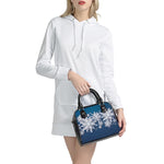 Christmas Snowflake Print Shoulder Handbag