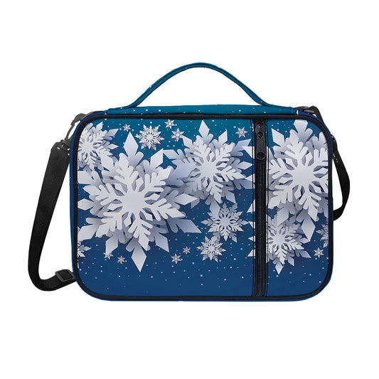 Christmas Snowflake Print Shoulder Strap Bible Bag