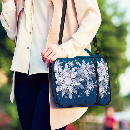 Christmas Snowflake Print Shoulder Strap Bible Bag