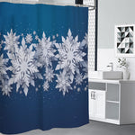 Christmas Snowflake Print Shower Curtain