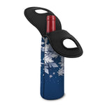 Christmas Snowflake Print Single Neoprene Wine Tote