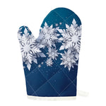 Christmas Snowflake Print Single Oven Mitt