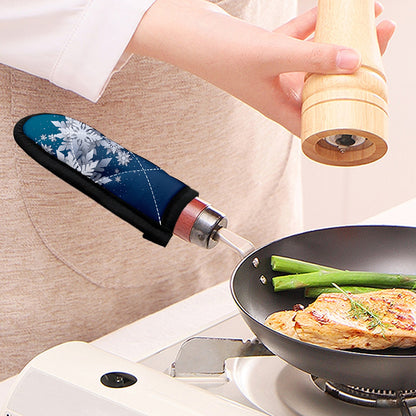 Christmas Snowflake Print Skillet Handle Cover