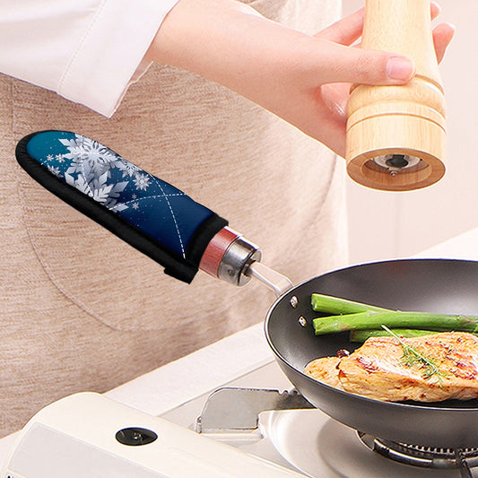 Christmas Snowflake Print Skillet Handle Cover