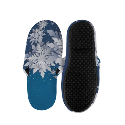 Christmas Snowflake Print Slippers