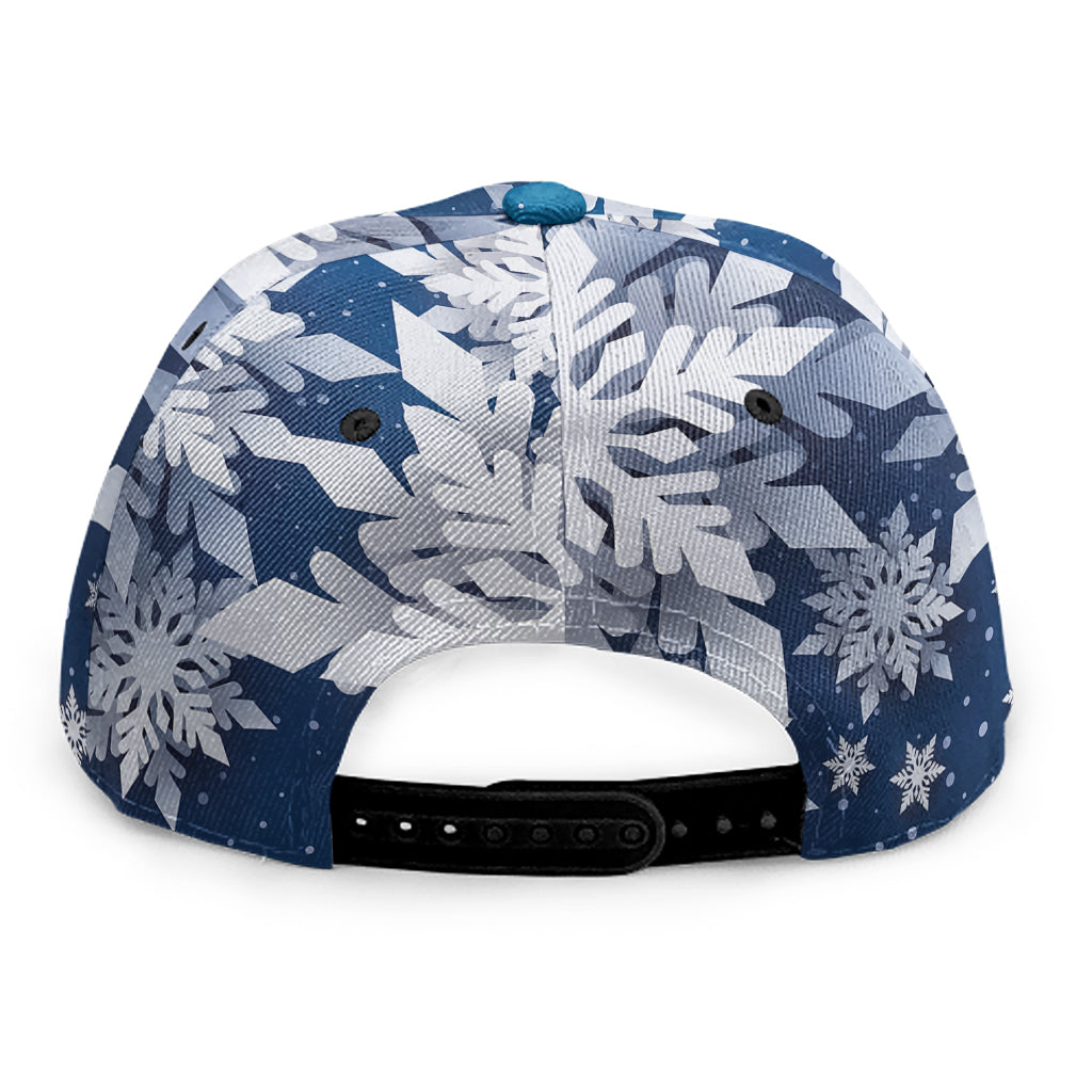 Christmas Snowflake Print Snapback Cap