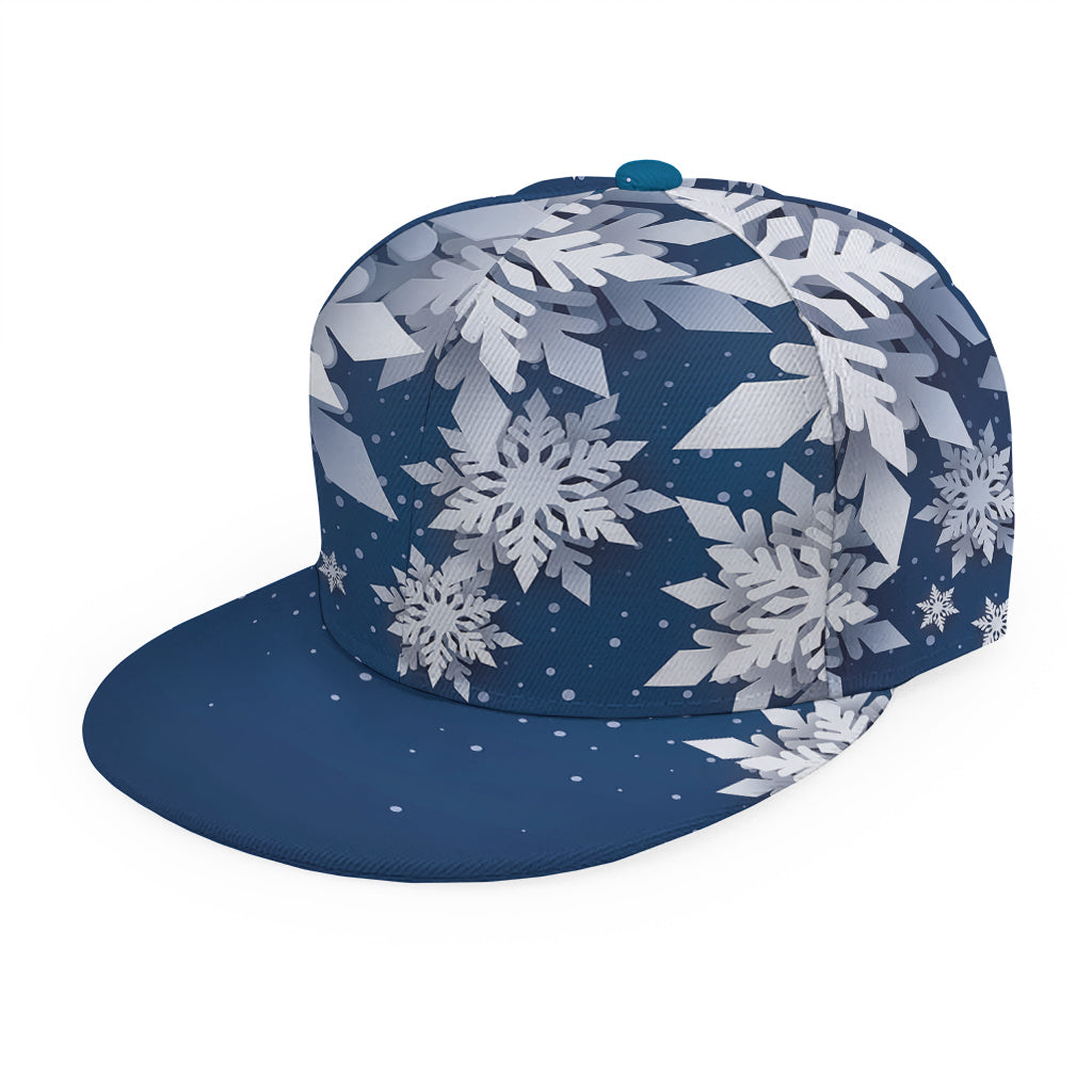 Christmas Snowflake Print Snapback Cap